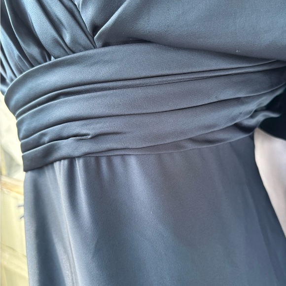 AZAZIE PAMELA Blue V-Neck Flutter Sleeve Gown - Picture 5 of 14